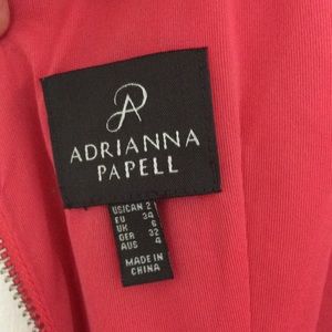 Adrianna Papell sleeveless coral lace dress Size 2